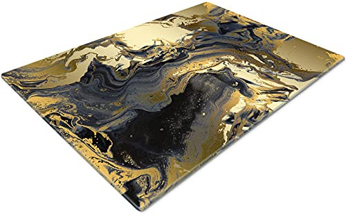 Chopping Boards | Glass Worktop Savers | Worktop Protectors Heat Resistant | Catering Chopping Boards | Chopping Boards Glass | Over The Sink Chopping Board | Large | Gold Marble Effect Design