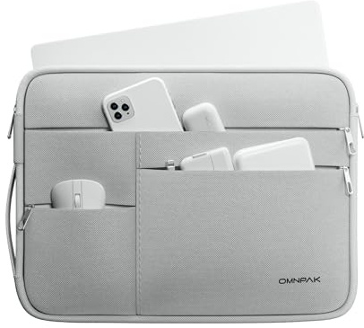 Omnpak Laptop Hülle für 13 MacBook Air M5/M4/M3 & 14 Pro M5/M4 Pro/Max | MacBook Neo A18 Pro kompatibel, wasserabweisendes Material, gepolstert, Tragegriff, stoßfest, Schlankes Design