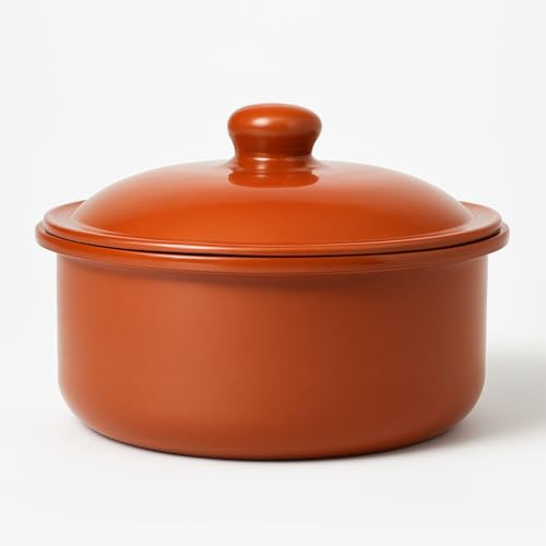 Olla Cazuela Tartera cacerola barro esmaltado 28 cms diametro