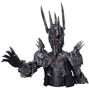 Nemesis Now Offizielles Lizenzprodukt Herr der Ringe, Sauron-Büste, Silber, 39 cm