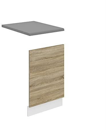 BELINI Habillage de Porte Lave-vaisselle PO45 | Meuble Lave-vaisselle avec Plan de Travail - Accessoire pour Cuisine - Taille: 1,6 x 45 x 57 cm - Couleur: chêne Sonoma