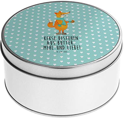 Mr. & Mrs. Panda Dose Fuchs Keks - Geschenk, Winter, Vorratsdosen, Blechdose, Füchse, Frieren, Weihnachten, keksdosen, Aufbewahrungsdose, Weihnachtlich, zuckerdose