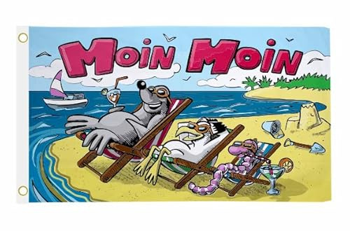 U24 Fahne Flagge Moin Strandleben 90 x 150 cm