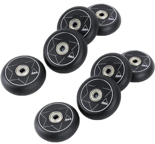 UZIAH Inline Skate Räder, 72 mm, 76 mm, 80 mm, 88 A, Outdoor Straße, Geräuschlose Und Verschleißfeste Rollen, Geeignet Für Das Tägliche Training, 8Er-Pack,80mm