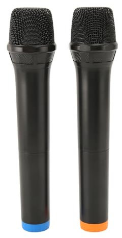 2 Stück Kabelloses USB-Mikrofon, Dynamisch, Schnurlos, Handmikrofon für Karaoke-Singen, Tragbar mit 2,4-G-Empfänger, Plug-and-Play
