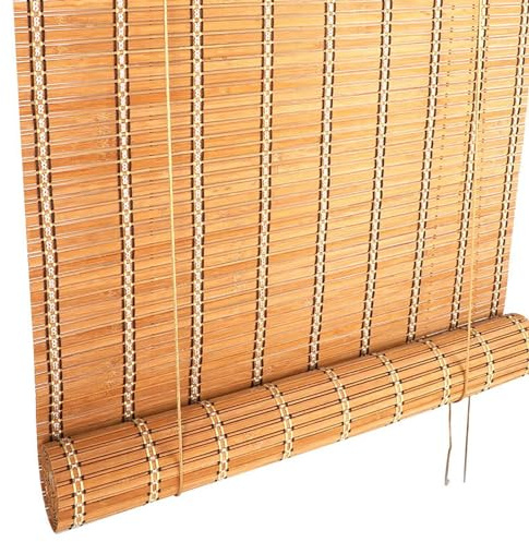 Bambu Rullgardiner Med Lyft, Naturliga Bambu Romerska Nyanser För Fönster, Bambu Persienner För Utomhus Uteplats, Ljusfiltrering, Andas, För Fönster/Balkong/Veranda/Inomhus/Utomhus (Size : 80x60cm)