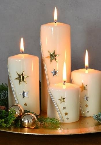 Weihnachtskerzen Advent-Set Elfenbein