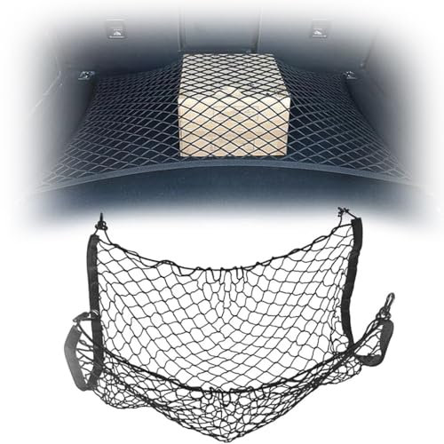 DCZBYCJ Auto Kofferraumnetz für Hyundai i30 2017-2025, Elastisch Nylon Kofferraumnetz Lagerung Mesh Auto Gepäcknetz Kofferraum ZubehöR,90X55cm