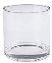 Pepaxon - Vaso in vetro per fiori, trasparente, cilindro alto, vaso per fiori trasparente, per decorazione da tavolo (10x10cm)