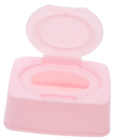 MAGICLULU Feuchttücher Behälter mit Deckel Staubdicht und Multifunktional aus Leichtem Pp Material in Rosa als Feuchttuchhalter für Kinderzimmer und Büro