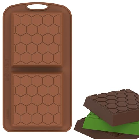 Dubaï Moule à chocolat en silicone réutilisable pour bricolage, chocolat, pâtisserie, chocolats, moule à chocolat antiadhésif en silicone profond (nid d'abeille)