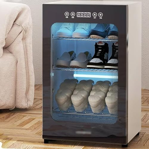 Electric Shoe Dryer Cabinet with UV Sterilization, Intelligent Panel Control, Fast Drying for 6-8 Pairs, Perfect for Home and Gym Use