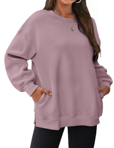 Angxiwan Your Orders My Account Black of Friday Oversized Hoodies for Women UK Clearance Casual Loose Fit Long Sleeve Sweatshirts with Pockets Plus Size Solid Color Hooded 1 Pound Items for Girls