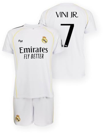 Real Madrid Conjunto Infantil 1a equipación 25-26 - Réplica Oficial Vinicius