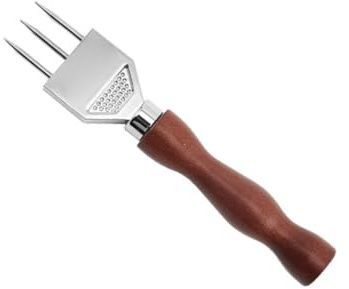 VICASKY Edelstahl Eispickel Mit Ergonomischem Buchenholzgriff Japanischer Dreiarm-eispickel Zum Leichten Zerkleinern Von Eis Für Bar Und Restaurant Stabiles Professionelles Werkzeug Für Co