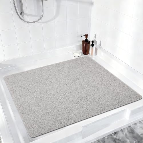 Duschmatte rutschfest 80x80 cm, Weich Komfort Sicherheits rutschfeste duschmatte, Antibakterielle Badematte mit Ablauflöchern, Antirutschmatte Dusche für Badewanne und Nassbereiche