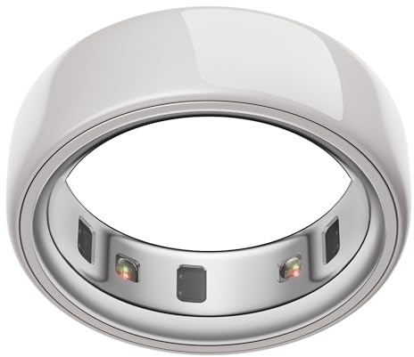 Oura Ring 4 Ceramic – Cloud – Größe 10 – Smart Ring – Bestimme Deine Größe vor dem Kauf