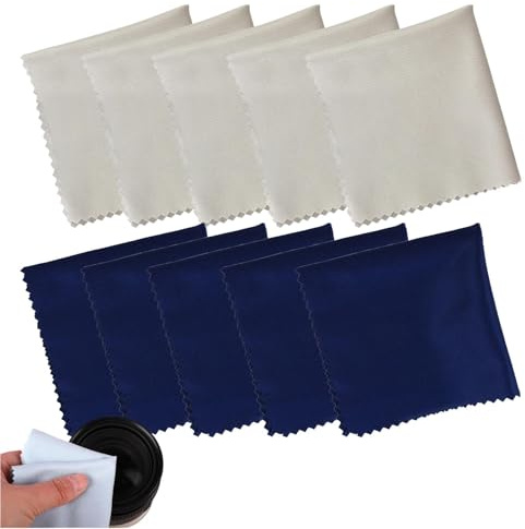 10 Stück Mikrofaser Reinigungstuch (15x18cm), Brillenputztücher für Kameraobjektive, Brillen, Smartphone-Displays, Tablets & Elektronik Bildschirme.