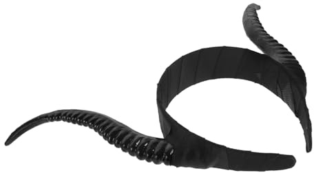 HAMPPLIES Halloween Haarreif mit Schwarzen Dämonischen Hörnern Gothic Kopfschmuck für Damen Dekoratives Teufel Kostüm Accessoire für Party Cosplay und Karneval Stilvolles Foto Requisit