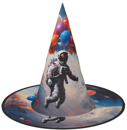Cxzmnba Confezione da 2 cappelli da festa con astronauti e palloncini, cappello per Halloween, accessori essenziali per festival, travestimenti e cosplay, taglia unica