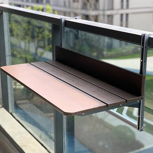 Mesa Colgante para balcón con barandilla, Mesa con barandilla Que Ahorra Espacio, Mesa Plegable Colgante Ajustable, Banco de Trabajo Plegable, Mesa de Bar para balcón con barandilla, Mesa de
