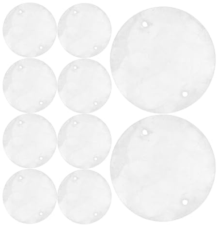 GARIOUANS Discos Redondos de Concha Capiz 3 Cm Doble Agujero, 100 Piezas para Manualidades, Dijes de Concha Hechos a Mano, Campanas de Viento y Cortinas Decorativas, Material