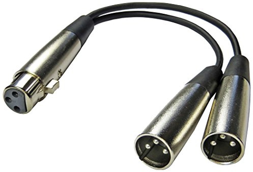 keepdrum YC029 XLR-Splitter Dual XLR Adapter 2x Male zu 1x Female 3-polig