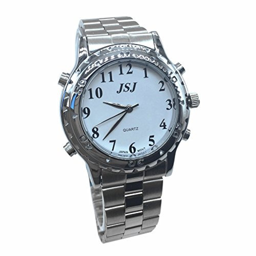 VISIONU Orologio Parlante Analogico con Allarme Annuncio dell'Ora in Arabo per Cieco e Persone Ipovedenti Bracciale, Bracciale