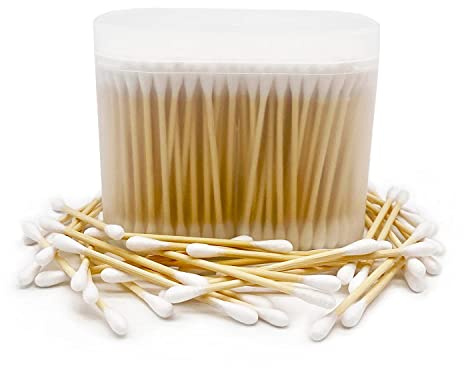 900pcs Bamboo Cotton Swabs, Biodegradable Wooden Cotton Buds