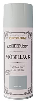 Rust-Oleum Sprühlack Kreidefarbe 400 ml Anthrazit - Premium Möbellack - ideal für Möbel und Holz - Sprühdose - Holzlack - Spraydose - Lackspray