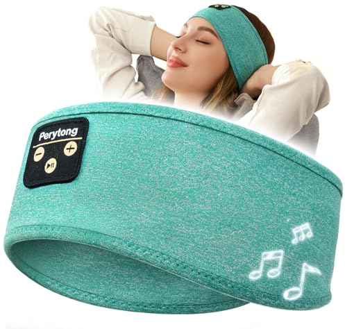 Perytong Sleep Headphones, Bluetooth Sleeping Headphones Headband Soft Elastic Comfortable Bluetooth Headband,Cool Tech Gadgets Sleeping Gifts Guide for Men Women