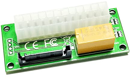 1pcs SATA 4PINKTOP ATX 24PIN Dual PSU Synchronizer Démarrer la Carte de câble Extender,SATA