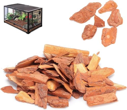 Ropa Cama Corteza Reptil, 250g Sustrato de GráNulos de Madera Natural Ropa Cama Pellets Corteza Pino Crianza Limpia para Decorar Tortugas, Lagartos, Geckos Otros Reptiles, Paisajismo Macetas(L)