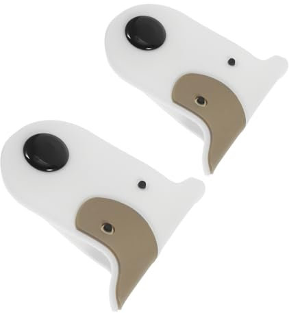 WOONEKY 2pcs Rubber Animal Cable Organizers Earphones Manager USB Cord Holder Cartoon Cable Winder Yellow Dog
