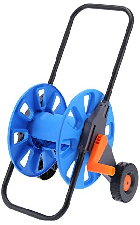 Gartenschlauchwagen, G1/2 Garten-Wasserpfeifenständer, Bewässerungswagen für 50 M Schlauch, Strapazierfähiger, Am Boden Montierter Schlauchständer, Schlauchaufroller, Wasserpfeifen-Lagerregal für Gart