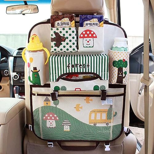 SMIUPIN 1 PC Organizador de coche para el asiento trasero de dibujos animados, colgante organizador de bolsas para el asiento trasero del coche (Seta Pequeña)