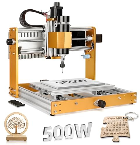 ANNOYTOOLS CNC-Fräsmaschine All-Metal 3018 2.0 PRO+ mit 500W-Spindel, Endschaltern und Not-Aus, 300 x 180 x 80 mm Arbeitsbereich CNC-Maschine für Holz, Acryl, Aluminium-Schnitzerei