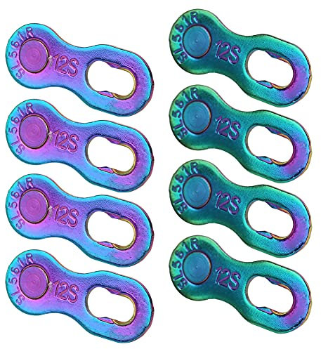 POENVFPO Bike Chain Link, 4Pair Steel Bike Chain Links Connectors Parts Cycling Accessory Suitable for 12 Speed (Colorful