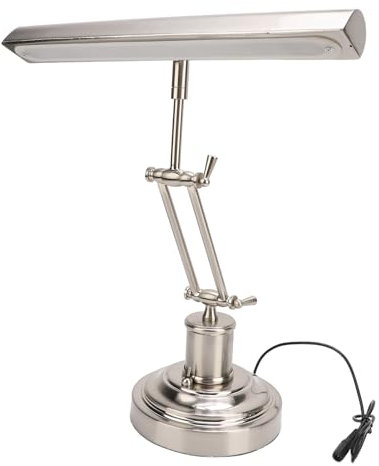 Klavier Schreibtischleuchte, Vintage Schreibtischlampe, Multifunktionale Touch Dimmung, Schiefe Klavierlampe, Schreibtischleuchte, Augenschutz, Doppellampenarmlampen für (EU)
