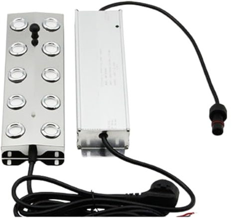 ZYT-DHRUCB Tablero atomizador Industrial de 10 Cabezales, Gran Volumen de Niebla de 8L/H, Equipo para Hacer Niebla de rocalla/Piscina/Paisaje, Amplio Voltaje CC 36V-48V,D