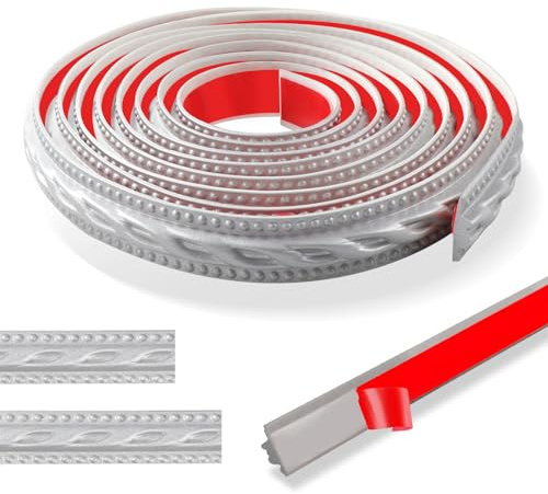 300cm Stuckleisten Wand Vintage Muster 3D-Flexibel Wandleisten Selbstklebend, Wasserdicht Zierleisten, Ideal für Tür, Kleiderschrank, Heimdekoration (2cm-Silber)