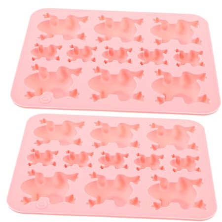 SEWACC 2stücke Froschform Silikonform Für Schokolade Und Kuchen Bonbonform Mit Antihaftbeschichtung Diy Fondantform Für Desserts Und Süßigkeiten