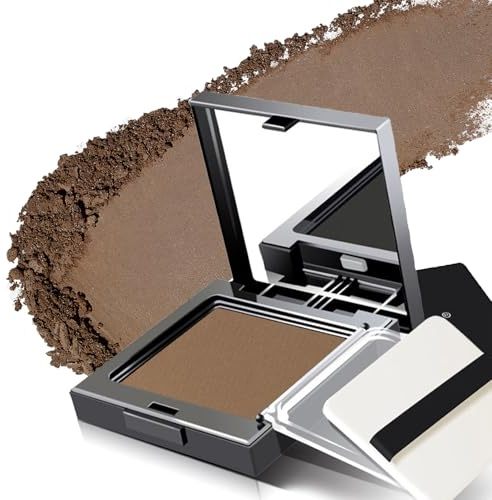 Root Touch Up Powder, Hairline Powder Dark Brown Hair Root Colour Touch Up, Quick Cover Grey Hair in Hair Regrowth Treatments for Root Concealer (Coffee)