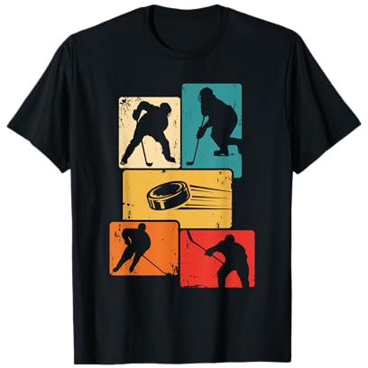 Eishockeyspieler Ice Hockey Retro Eishockey T-Shirt