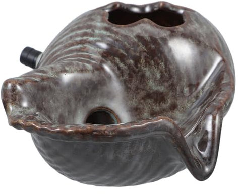 PHENOFICE Ceramic Conch Fountain Spitter for Outdoor Garden and Decoration Weather-resistant Water Feature with Hydroponic Support for Fish Tanks and Landscaping
