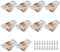 Lot de 10 petites roulettes fixes - En caoutchouc - Avec plaque en métal - Pour meubles, appareils, équipements, boîtes à outils, chariots