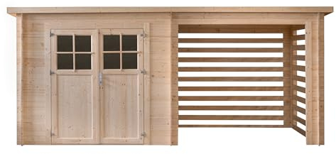 Abri de Jardin Double Espace, 10.5m², 4790 x 2200, EP 19mm, INT046