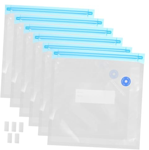 PRETYZOOM Reusable Vacuum Sealer Bags for Food Storage Food Fresh Keeping Bags Zipper Clips Sealer for Meat Snacks Vacuum Compatible