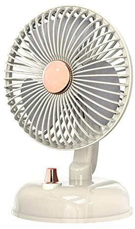 Oxxggkao Ventilador de oscilación USB para escritorio, mesa pequeña y silenciosa, velocidades de viento continuas, tipo C, ventiladores personales recargables, ventilador de cabeza agitada