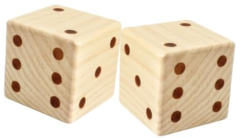 Hemobllo 2pezzi Dadi Di Legno Grandi Dadi in Legno Vuoti Per Feste All Aperto e Indoor